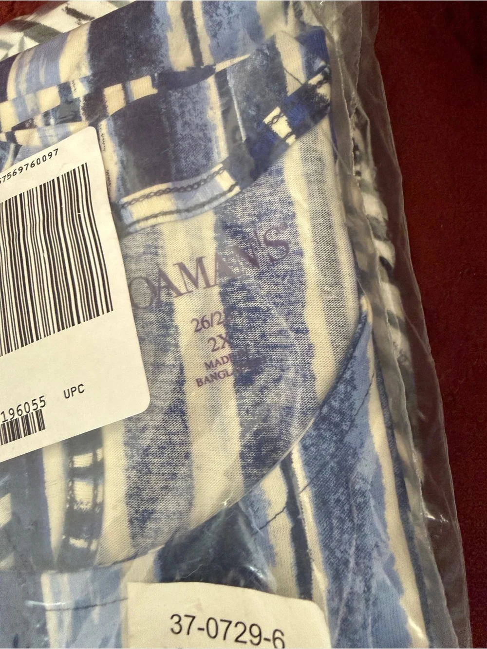 Roaman's Short Sleeve Printed Tees in Blue, Black and White - Picture 11 of 12